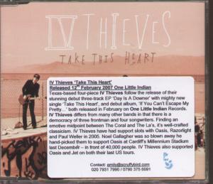 Iv Thieves - Take This Heart - Cd