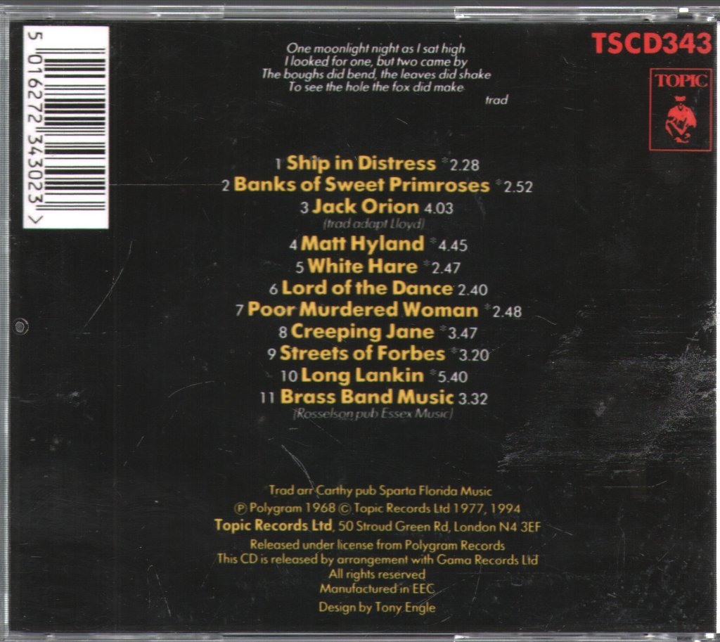 Martin Carthy And Dave Swarbrick - But Two Came By - Cd