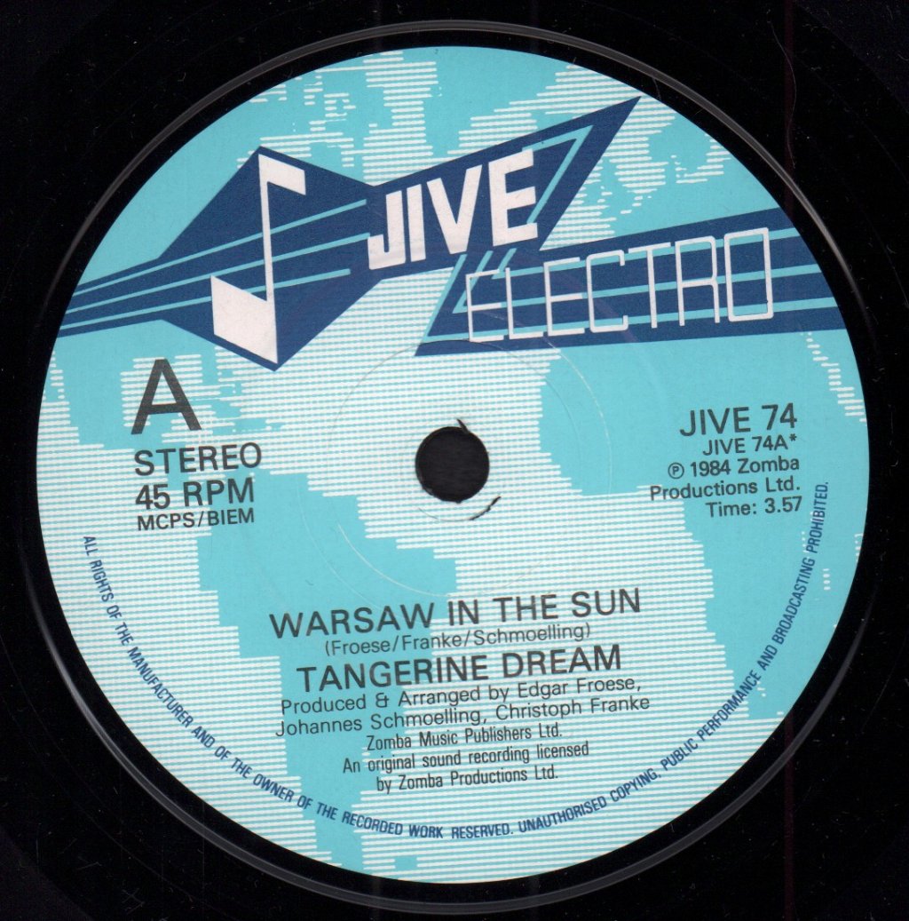 Tangerine Dream - Warsaw In The Sun - 7 Inch