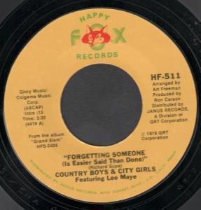 Country Boys And City Girls - Forgetting Someone - 7 Inch
