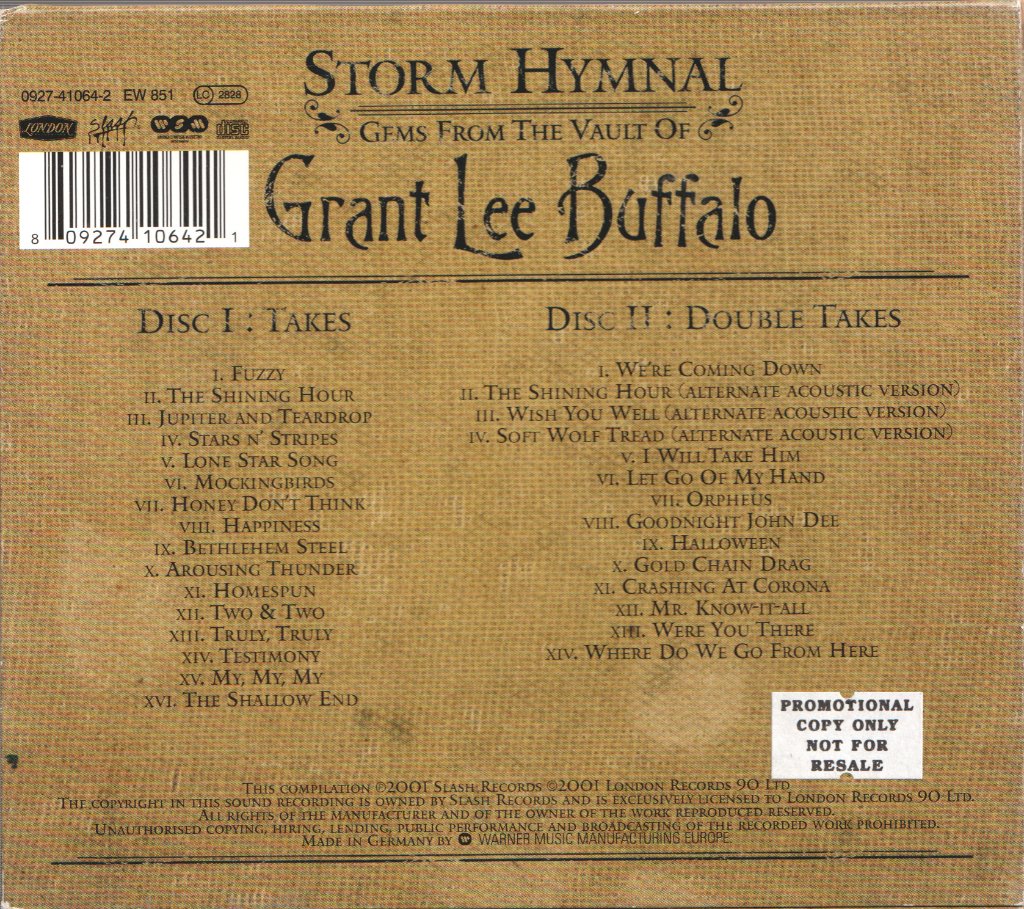Grant Lee Buffalo - Storm Hymnal (Gems From The Vault Of Grant Lee Buffalo) - Double Cd