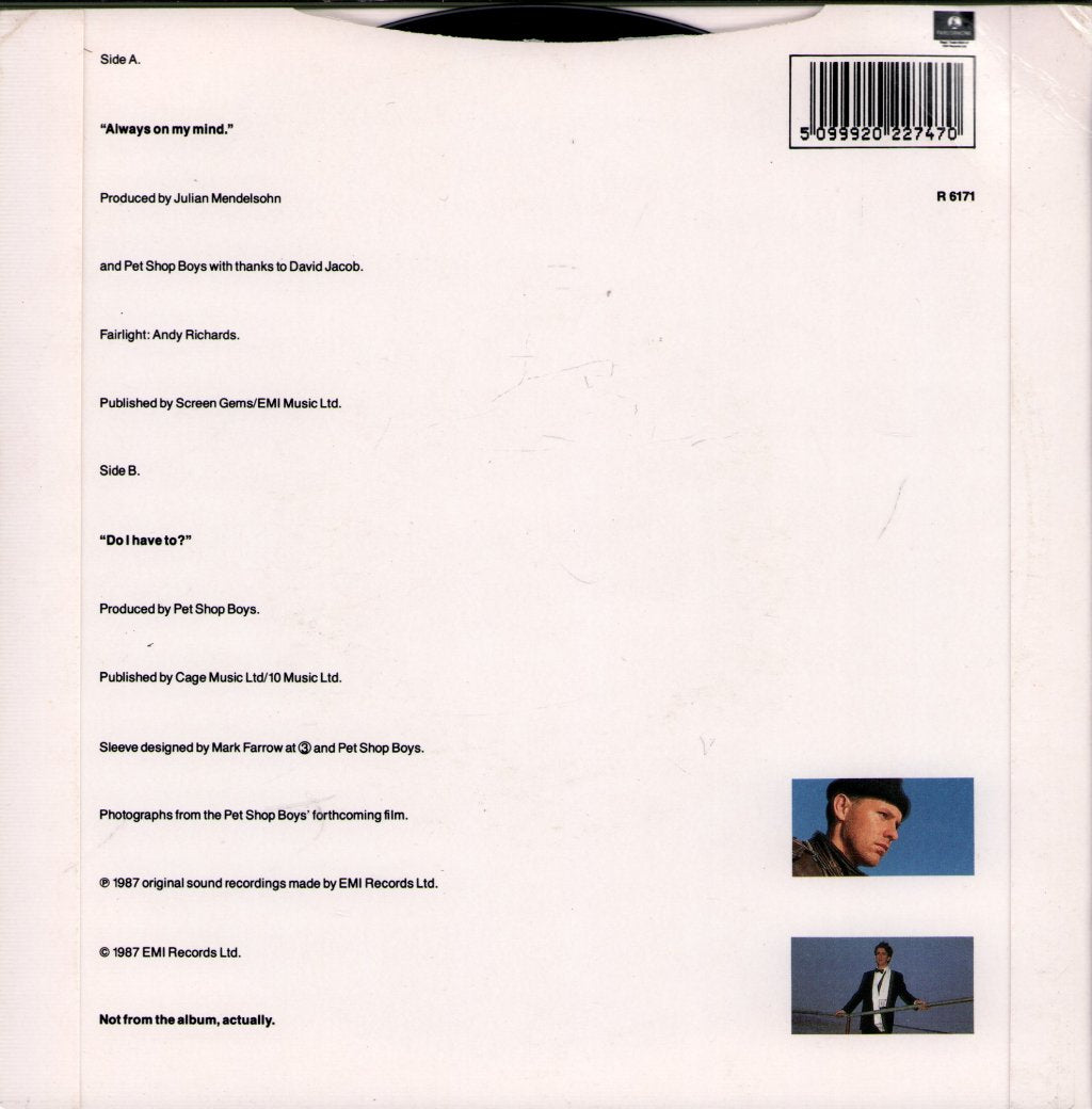 Pet Shop Boys - Always On My Mind - 7 Inch