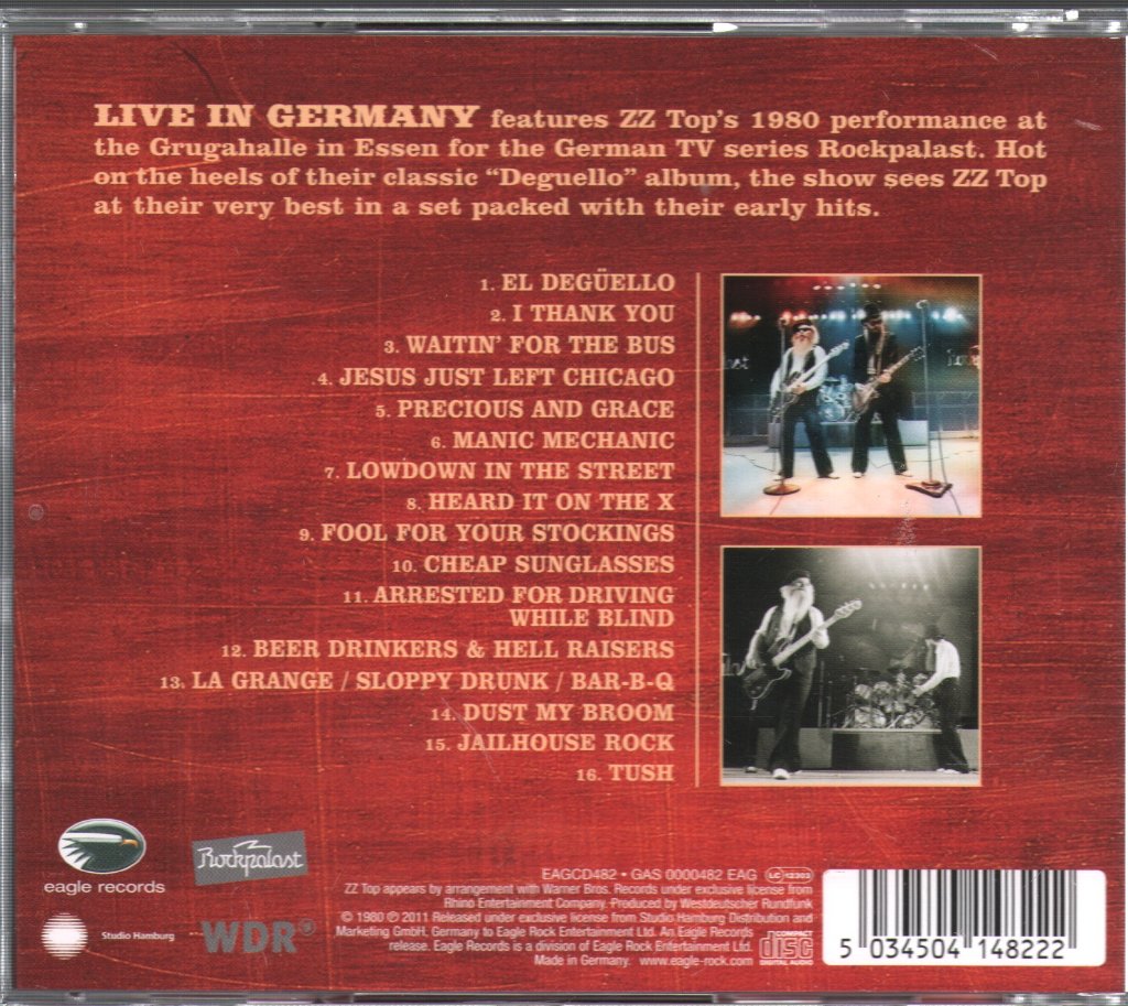 ZZ Top - Live In Germany 1980 - Cd