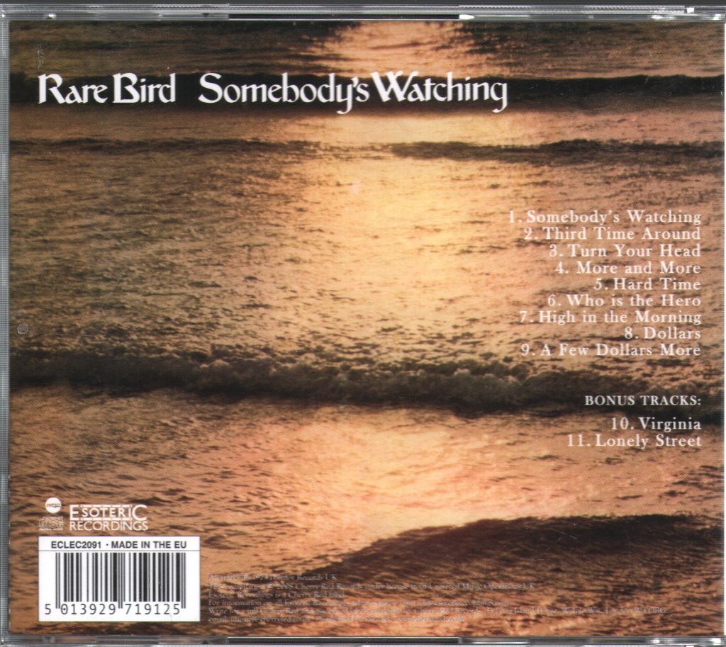 Rare Bird - Somebody's Watching - Cd