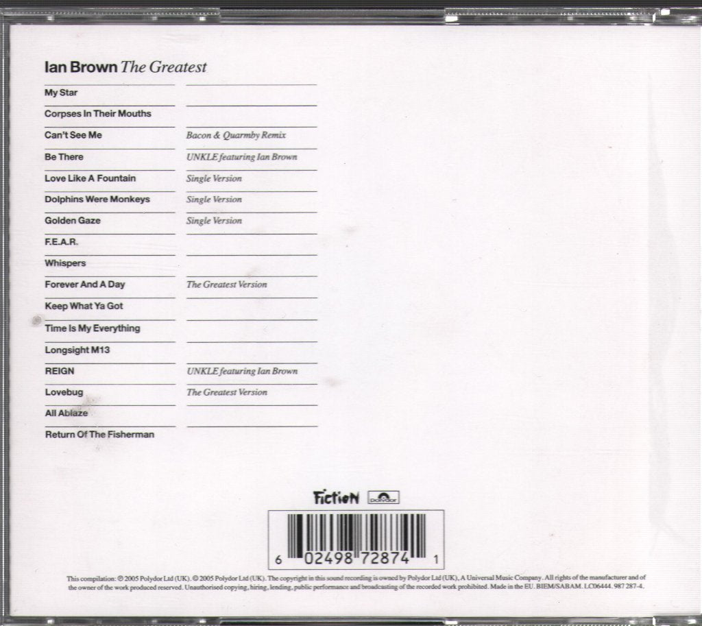 Ian Brown - Greatest - Cd