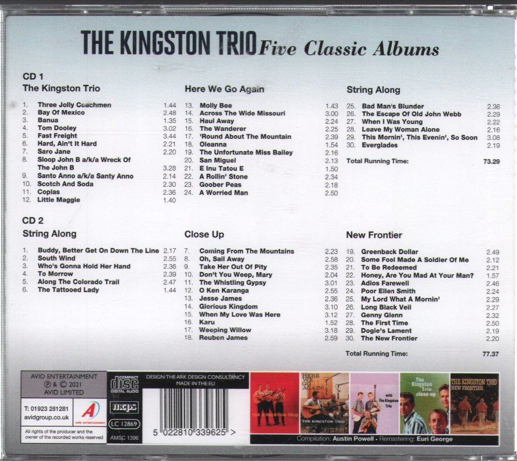Kingston Trio - Five Classic Albums - Double Cd
