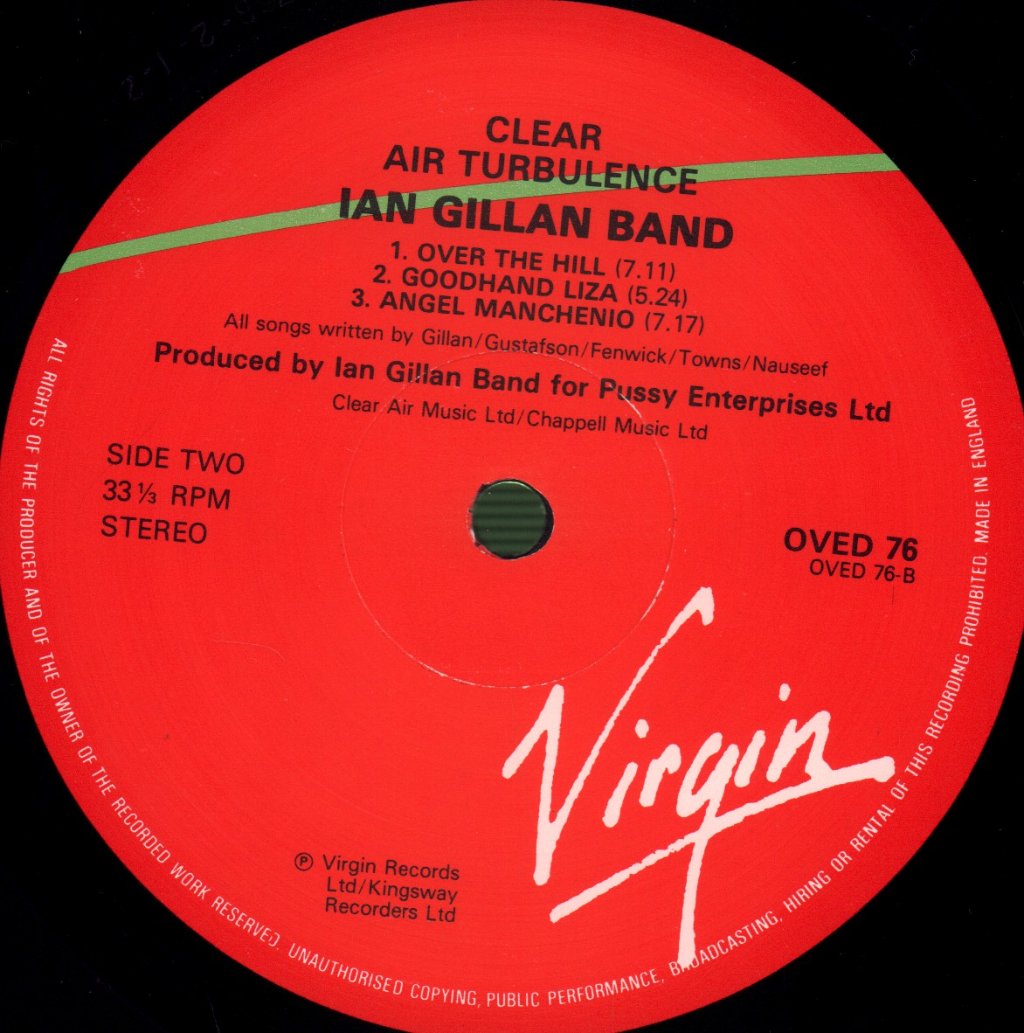 Gillan - Clear Air Turbulence - Lp