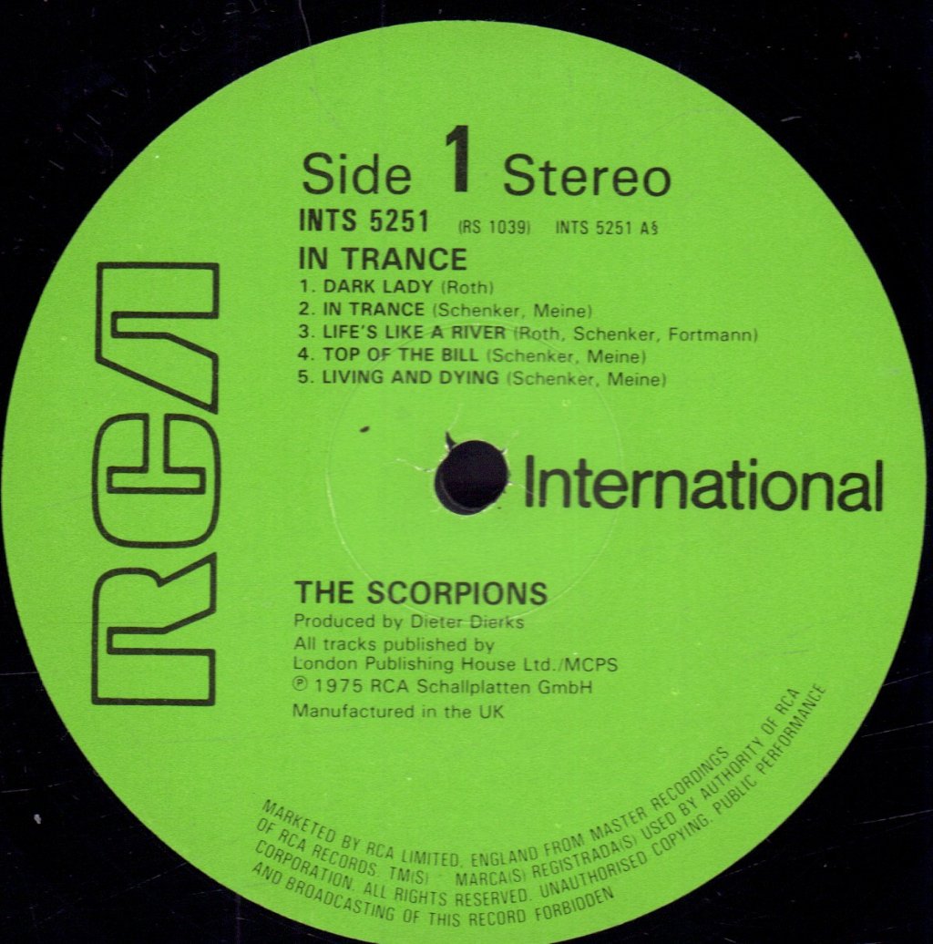 Scorpions - In Trance - Lp