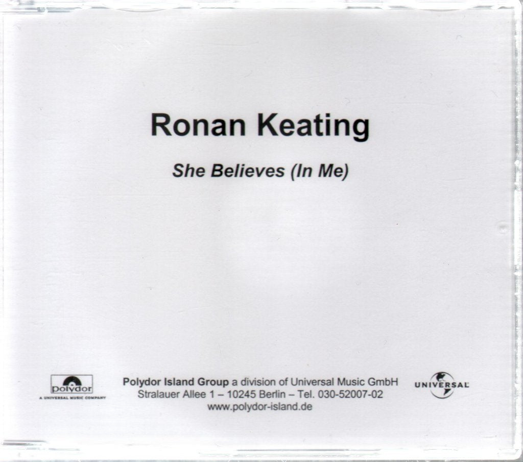 Ronan Keating - She Believes (In Me) - Cdr