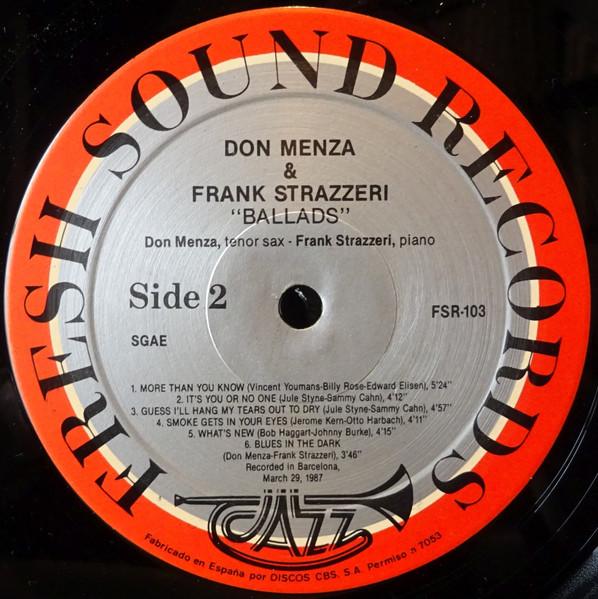 Don Menza & Frank Strazzeri - Ballads - Lp