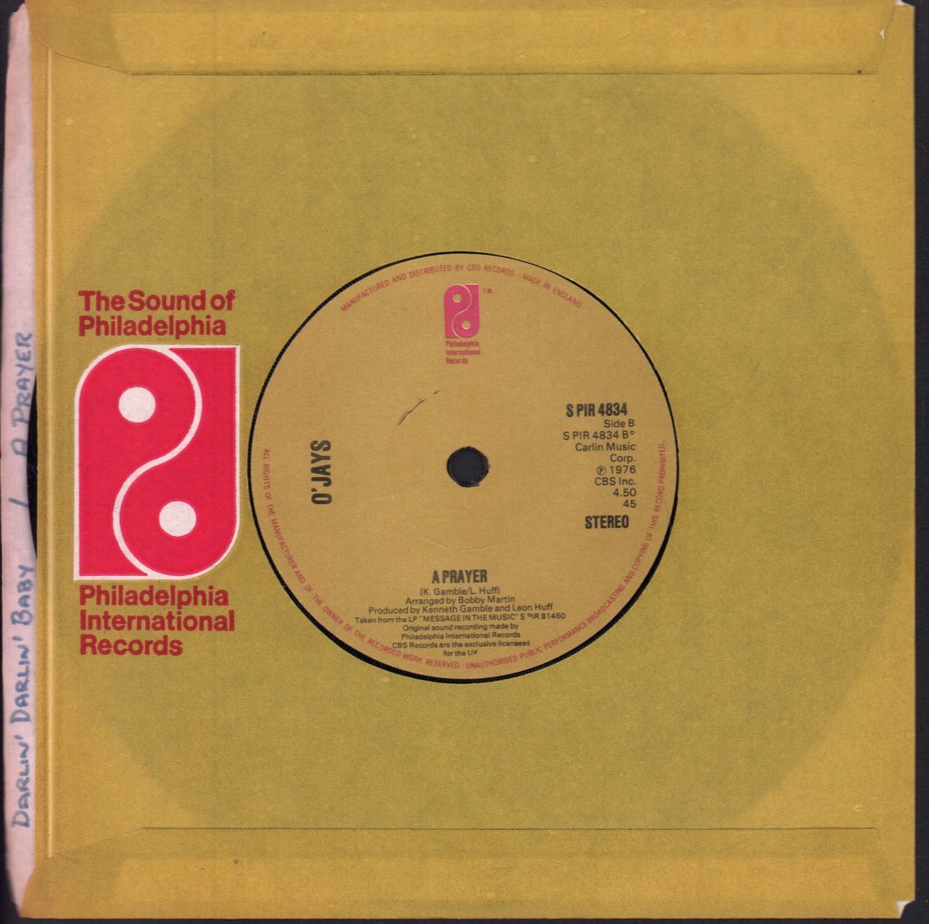 O'Jays - Darlin' Darlin' Baby - 7 Inch