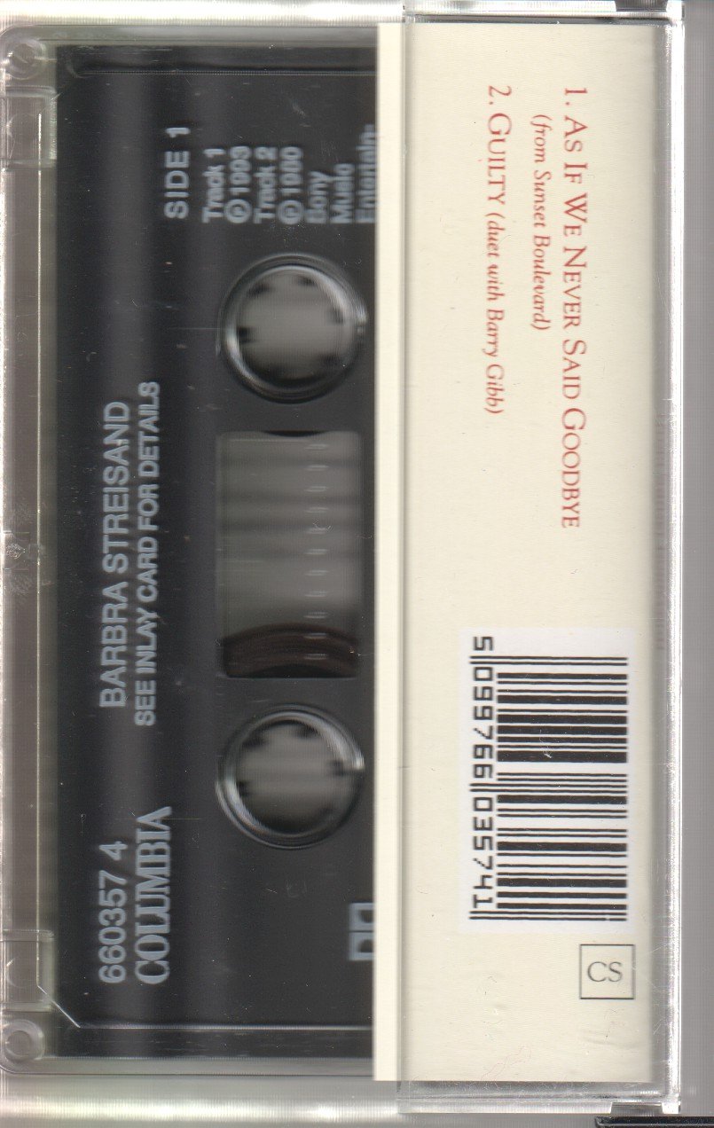 Barbra Streisand - As If We Never Said Goodbye - Cassette