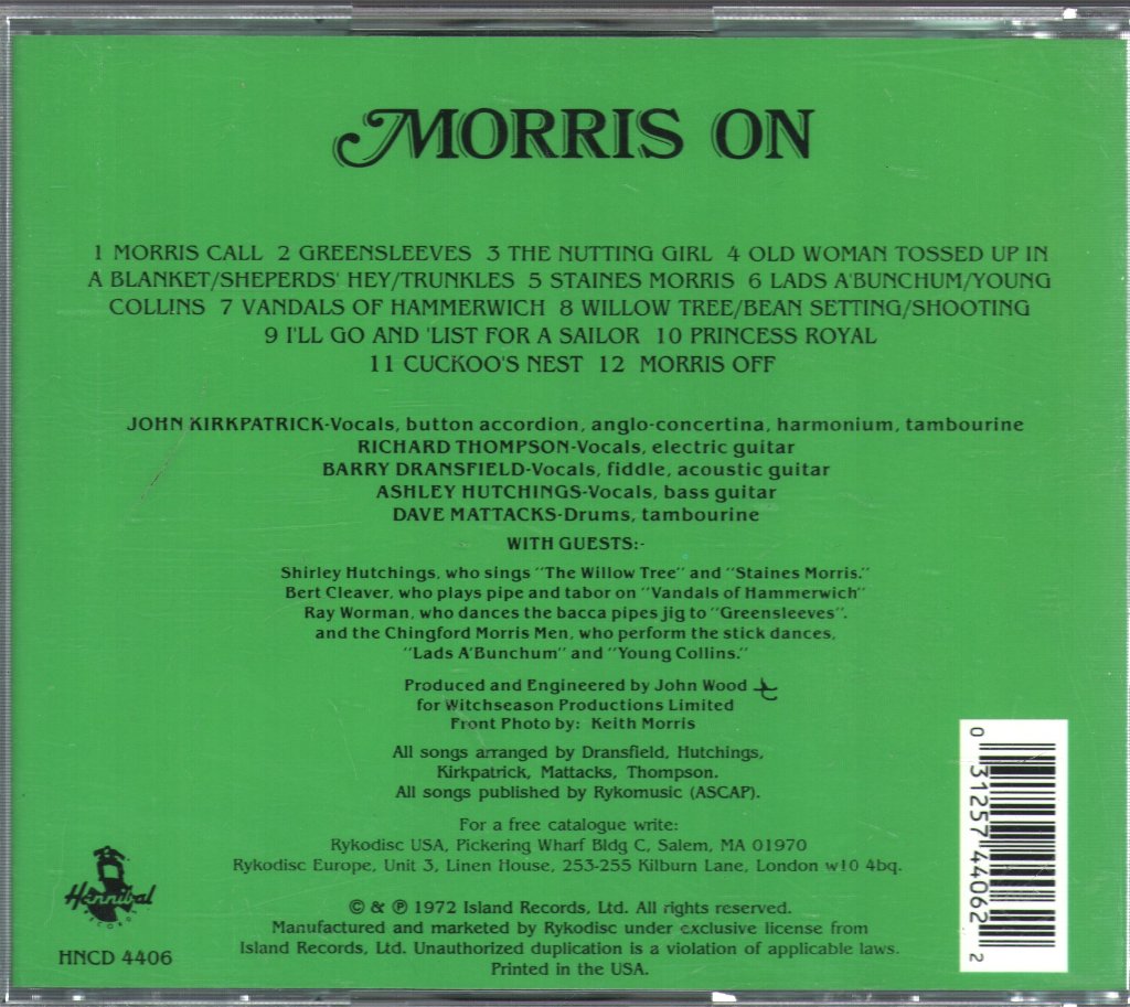 Ashley Hutchings - Morris On - Cd