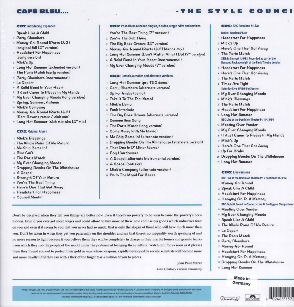 Style Council - Café Bleu (Special Edition) - Cd Box Set