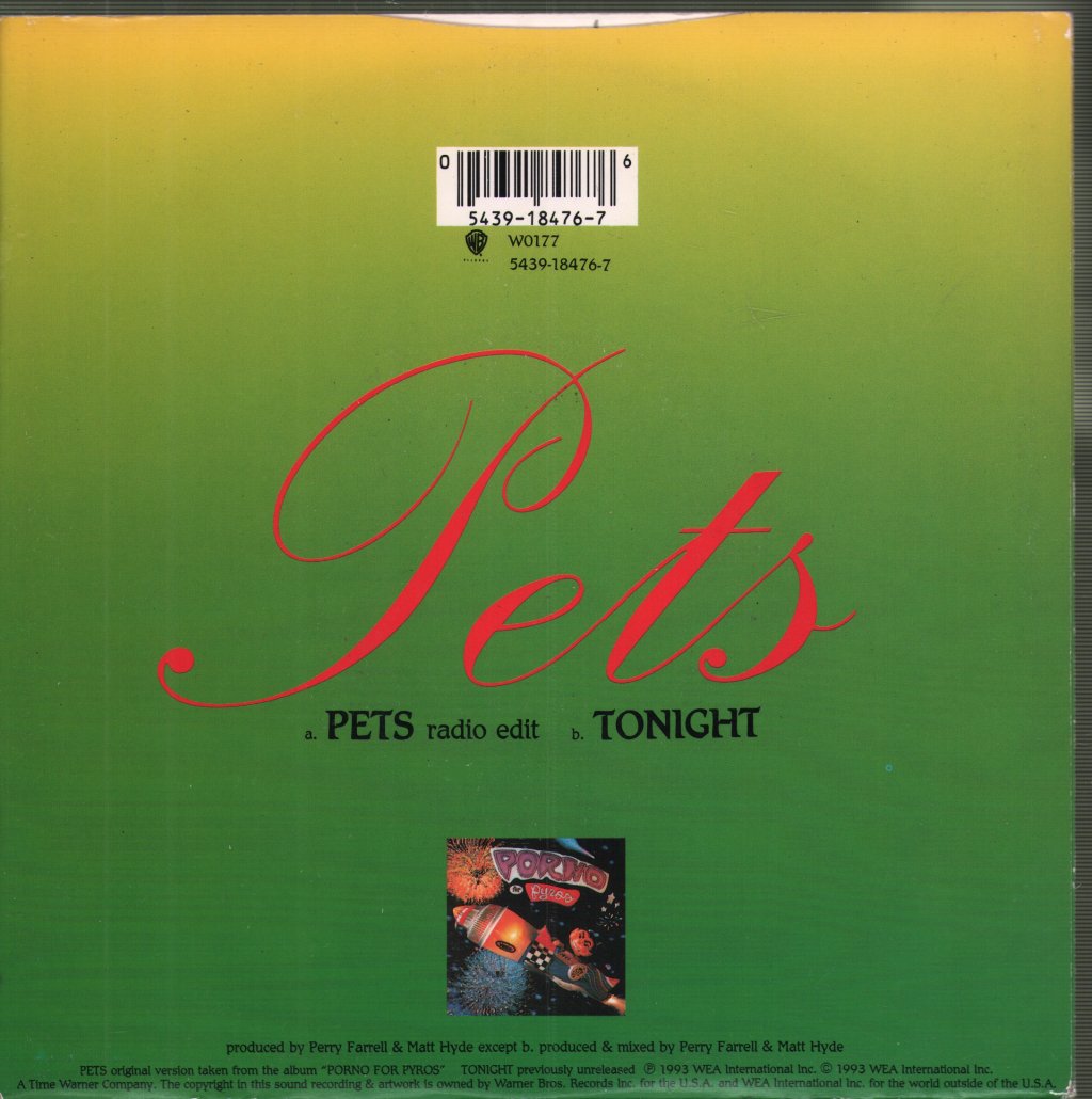 Porno For Pyros - Pets - 7 Inch