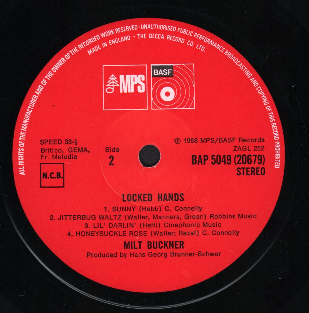 Milt Buckner - Locked Hands - Lp