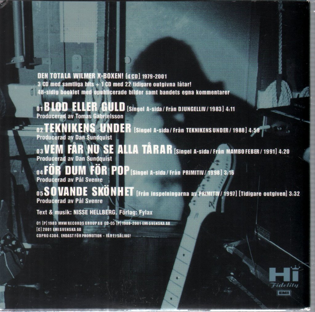 Arkiv X Sampler - 5 Latars Sampler Fran 4 Cd-Boxen Wilmer X Arkiv X - Cd
