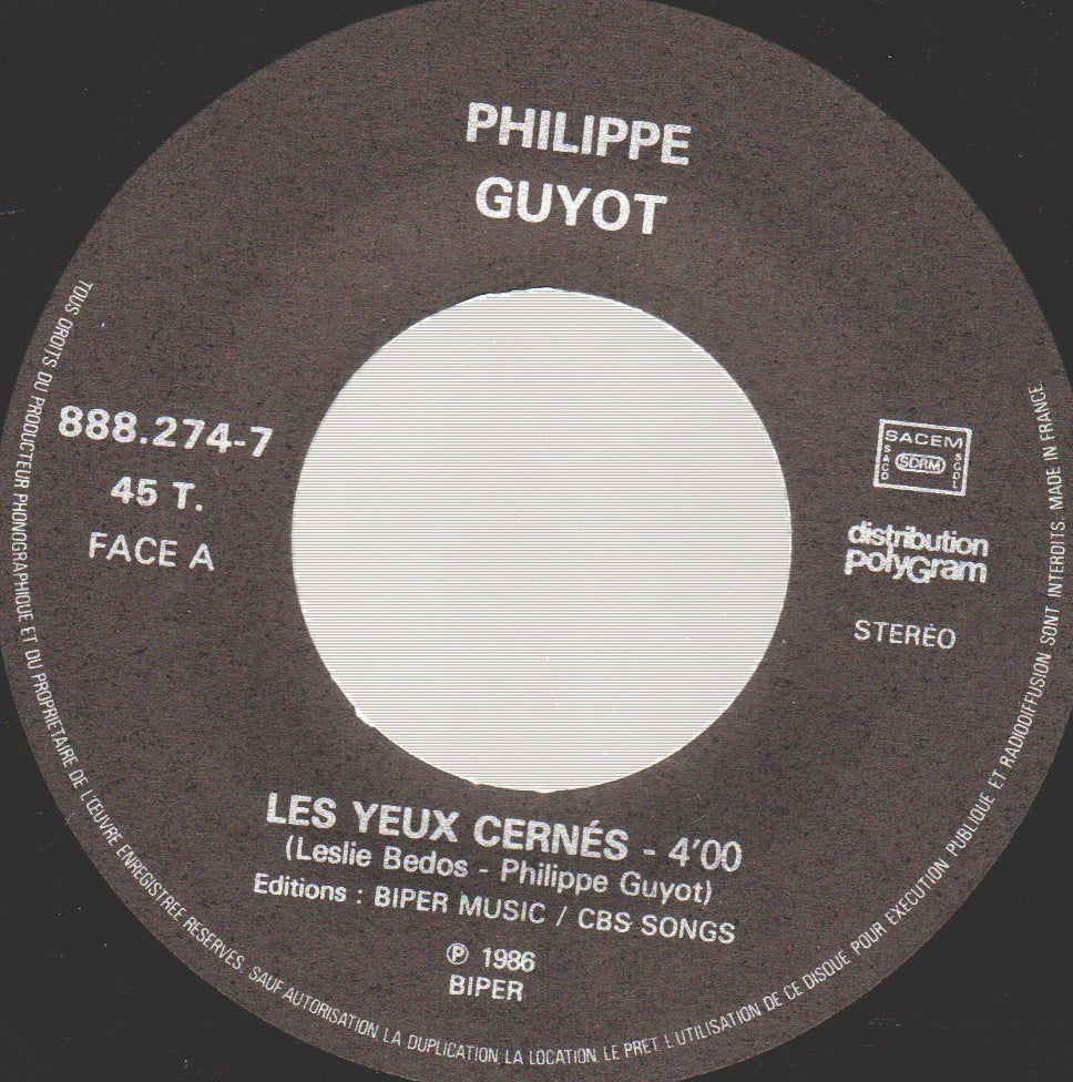 Philippe Guyot - Les Yeux Cernes - 7 Inch