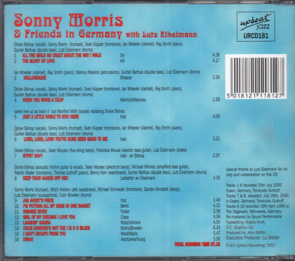 sonny morris & friends - in germany with lutz eikelmann - Cd