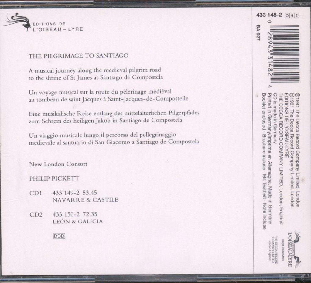 New London Consort, Philip Pickett - Pilgrimage To Santiago - Double Cd