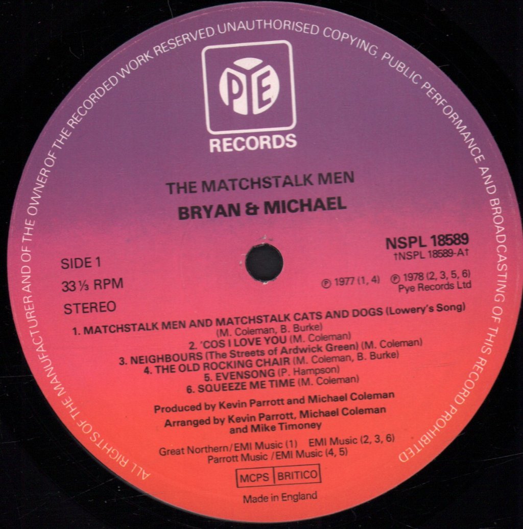 Brian And Michael - Matchstalk Men - Lp