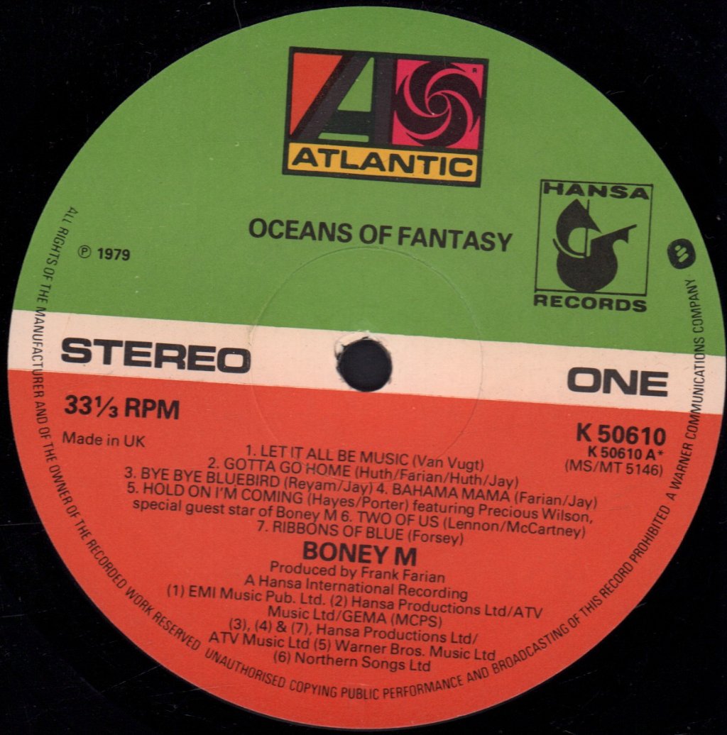 Boney M - Oceans Of Fantasy - Lp