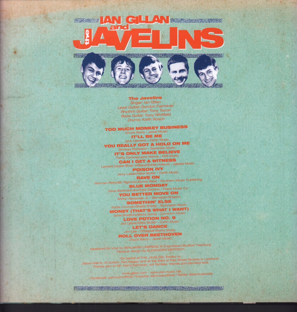 Ian Gillan And The Javelins - Raving With Ian Gillan & The Javelins - Lp