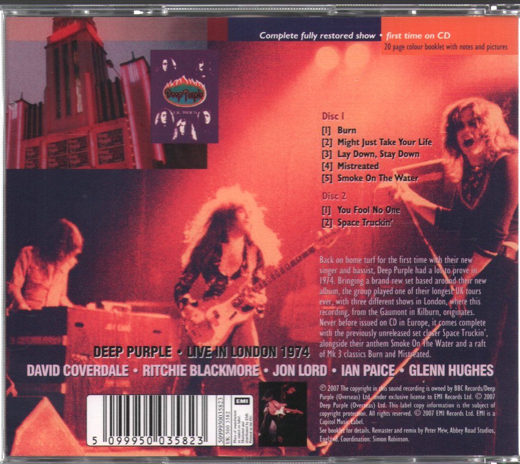 Deep Purple - Live In London - Double Cd