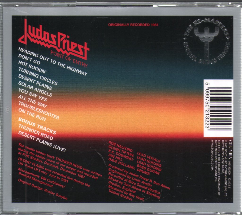 Judas Priest - Point Of Entry - Cd