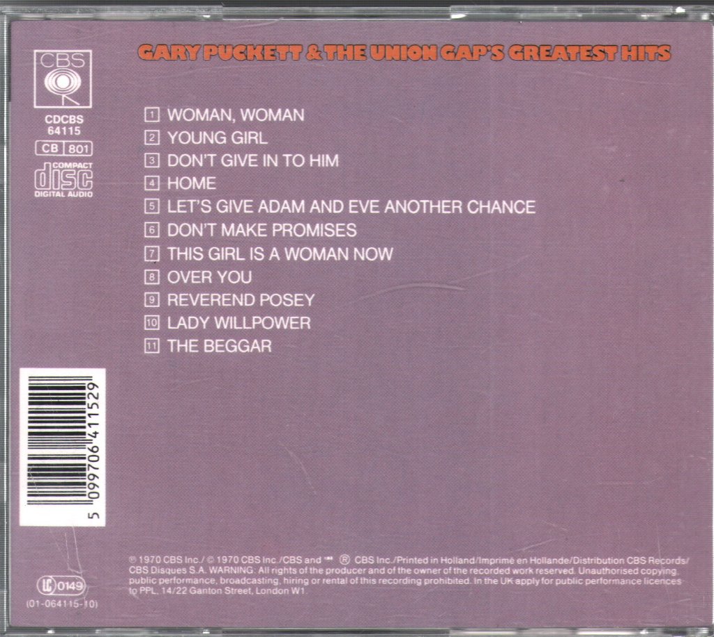 Gary Puckett & The Union Gap - Greatest Hits - Cd