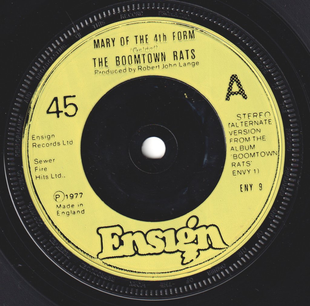 Boomtown Rats - Mary Of The 4Th Form - 7 Inch
