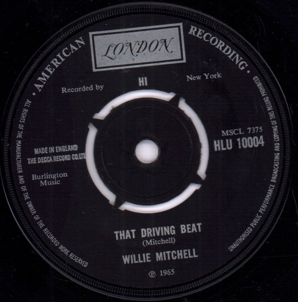 Willie Mitchell - Everything Is Gonna Be Alright - 7 Inch