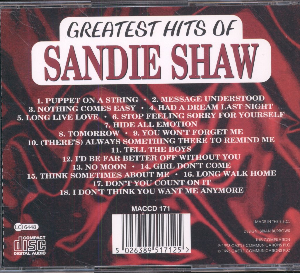 Sandie Shaw - Greatest Hits of - Cd