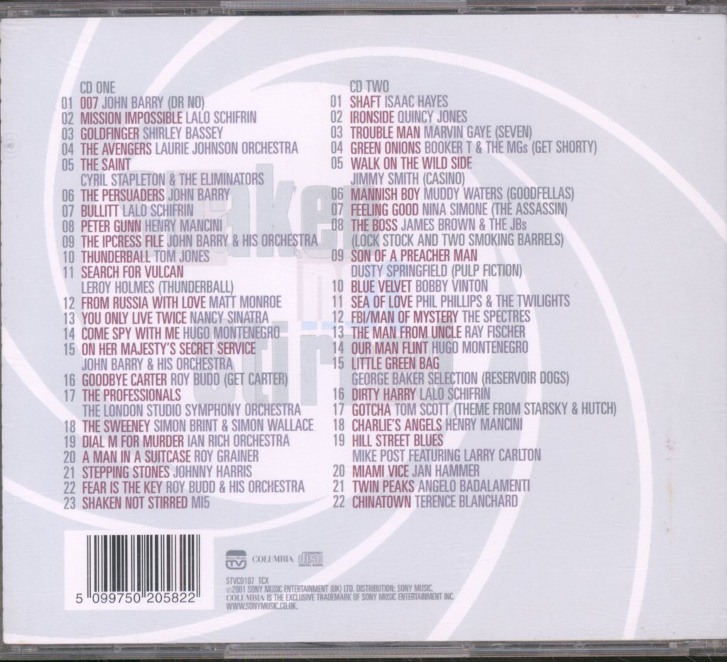 Various Artists - Shaken Not Stirred (45 Classic Agents, Spies, Cops & P.I.S. Movie Themes) - Double Cd