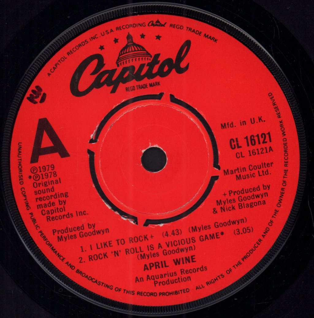 April Wine - I Like To Rock - 7 Inch
