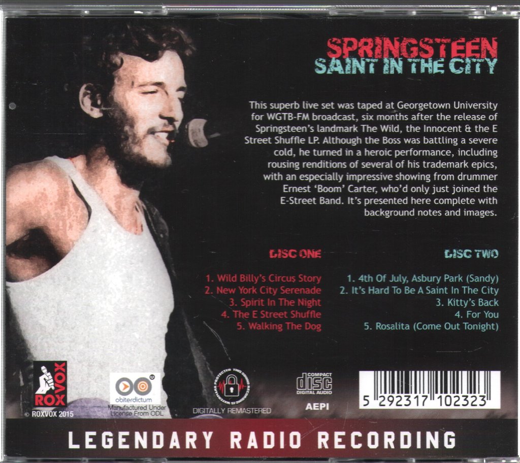 Bruce Springsteen - Saint In The City - Double Cd