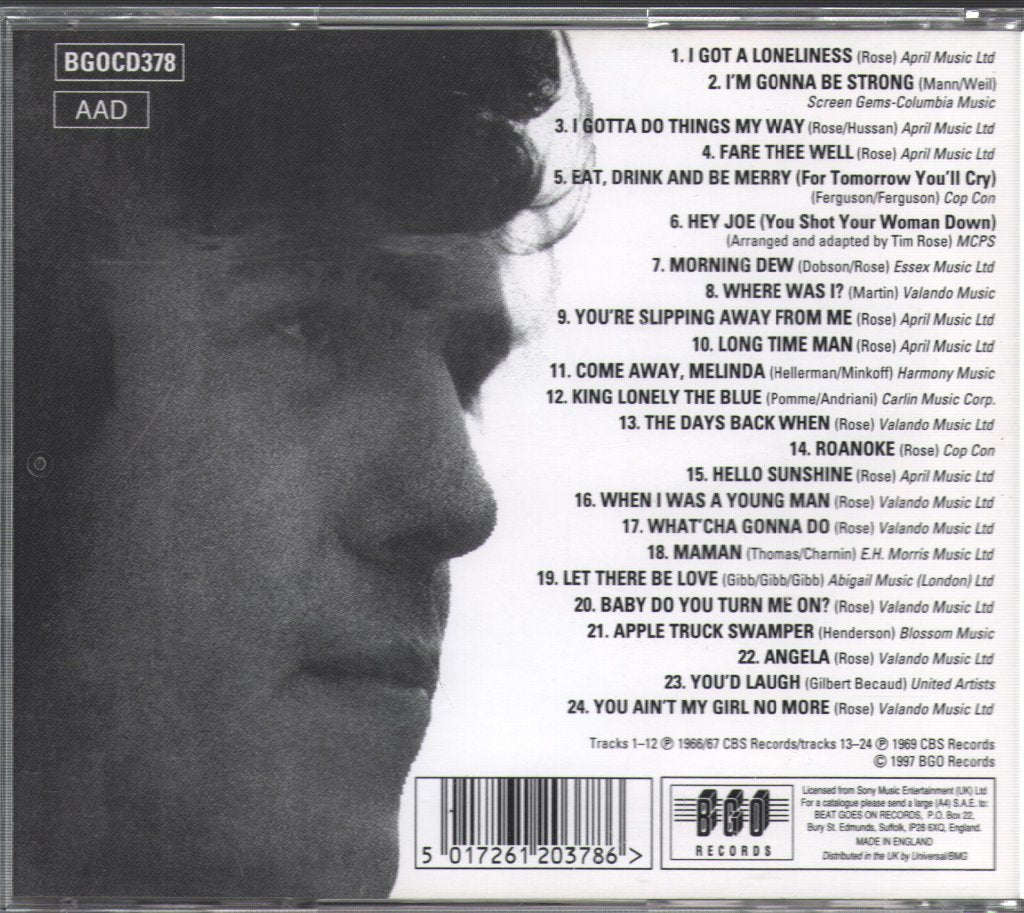 Tim Rose - Tim Rose / Through Rose Colored Glasses - Cd
