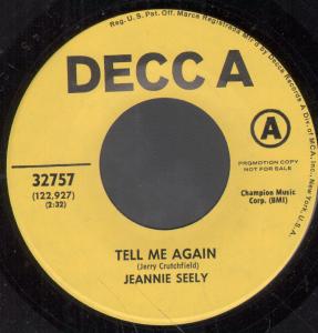 Jeannie Seely - Tell Me Again - 7 Inch