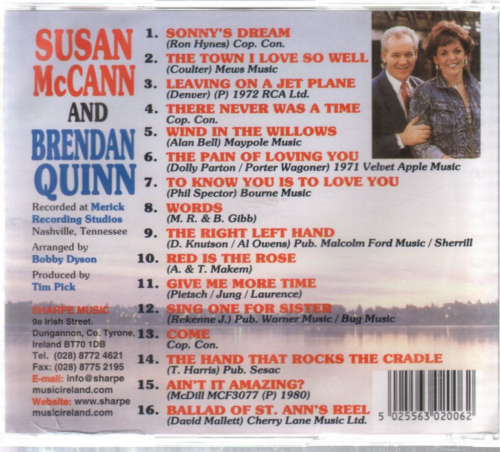 Susan McCann and Brendan Quinn - Susan McCann and Brendan Quinn - Cd