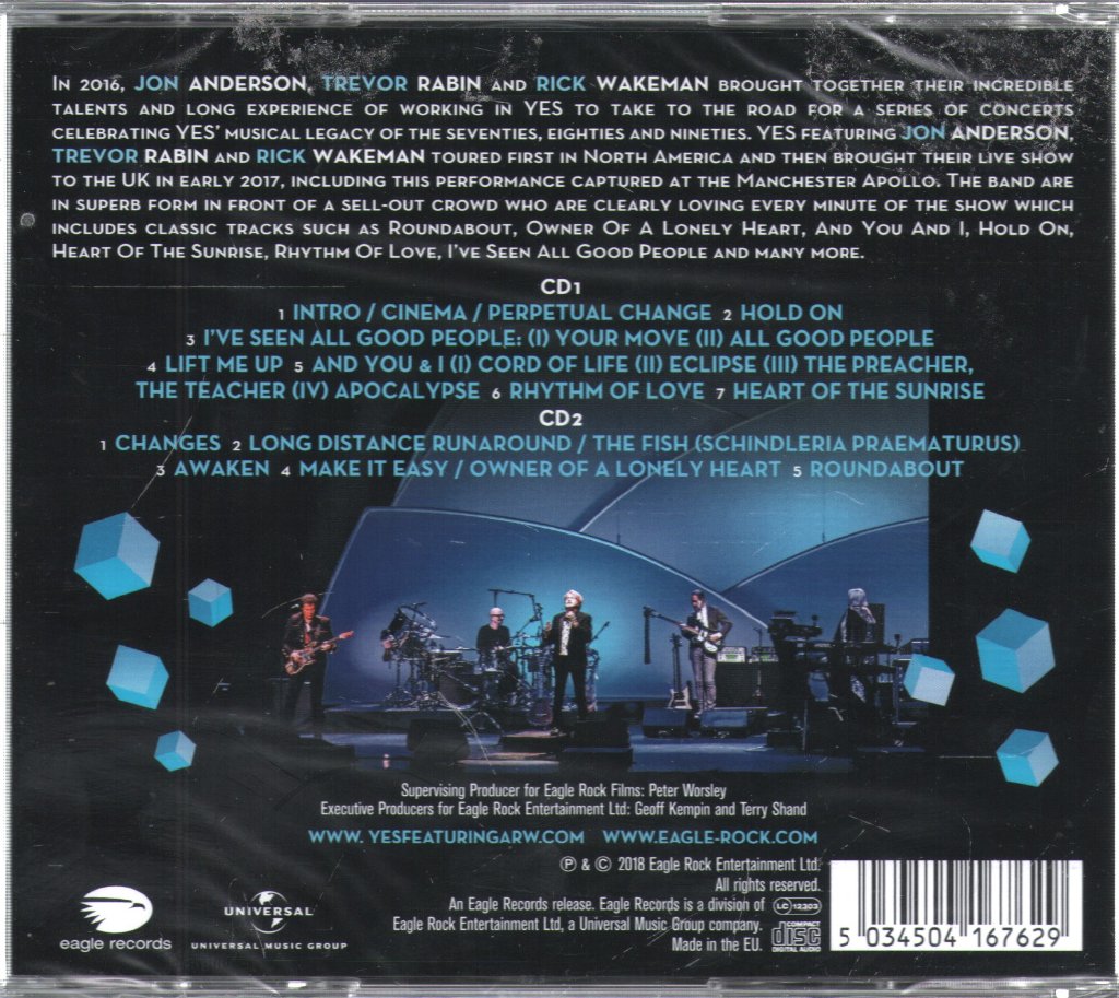 Yes Featuring Jon Anderson, Trevor Rabin, Rick Wakeman - 50th Anniversary Live At The Apollo - Double Cd