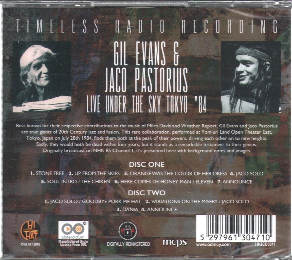 Gil Evans & Jaco Pastorius - Live Under The Sky Tokyo '84 - Double Cd
