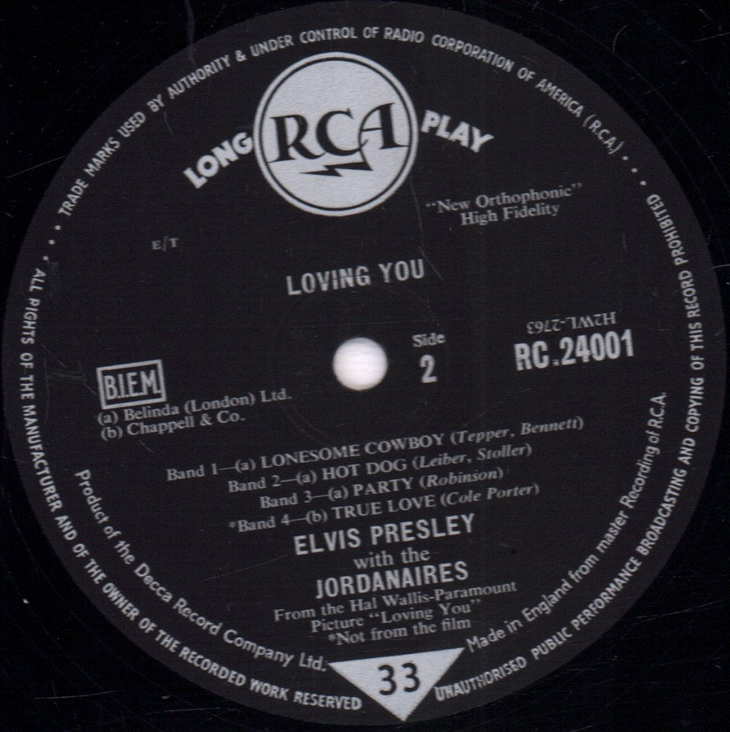 Elvis Presley - Loving You - 10 Inch