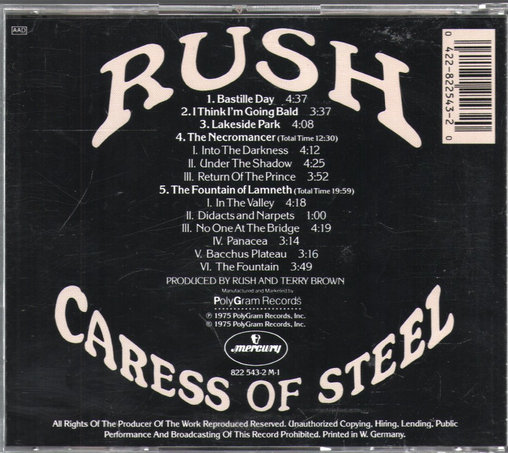 Rush - Caress Of Steel - Cd