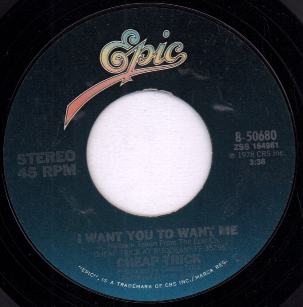 Cheap Trick - I Want You To Want Me / Clock Strikes 10 - 7 Inch