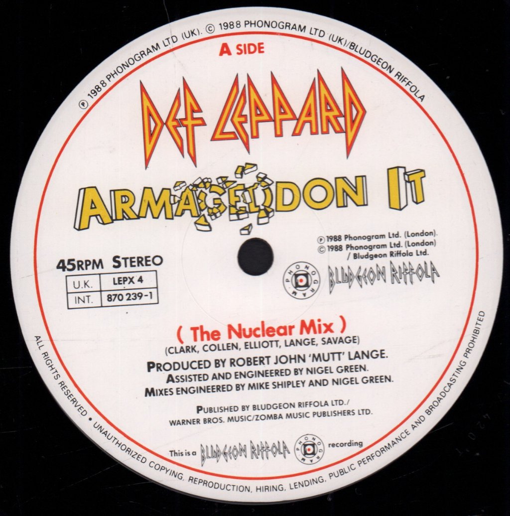 Def Leppard - Armageddon It - 12 Inch