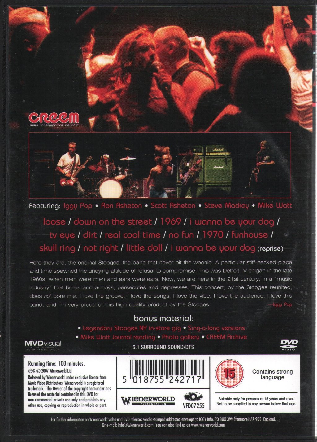 Iggy & The Stooges - Live In Detroit - Dvd