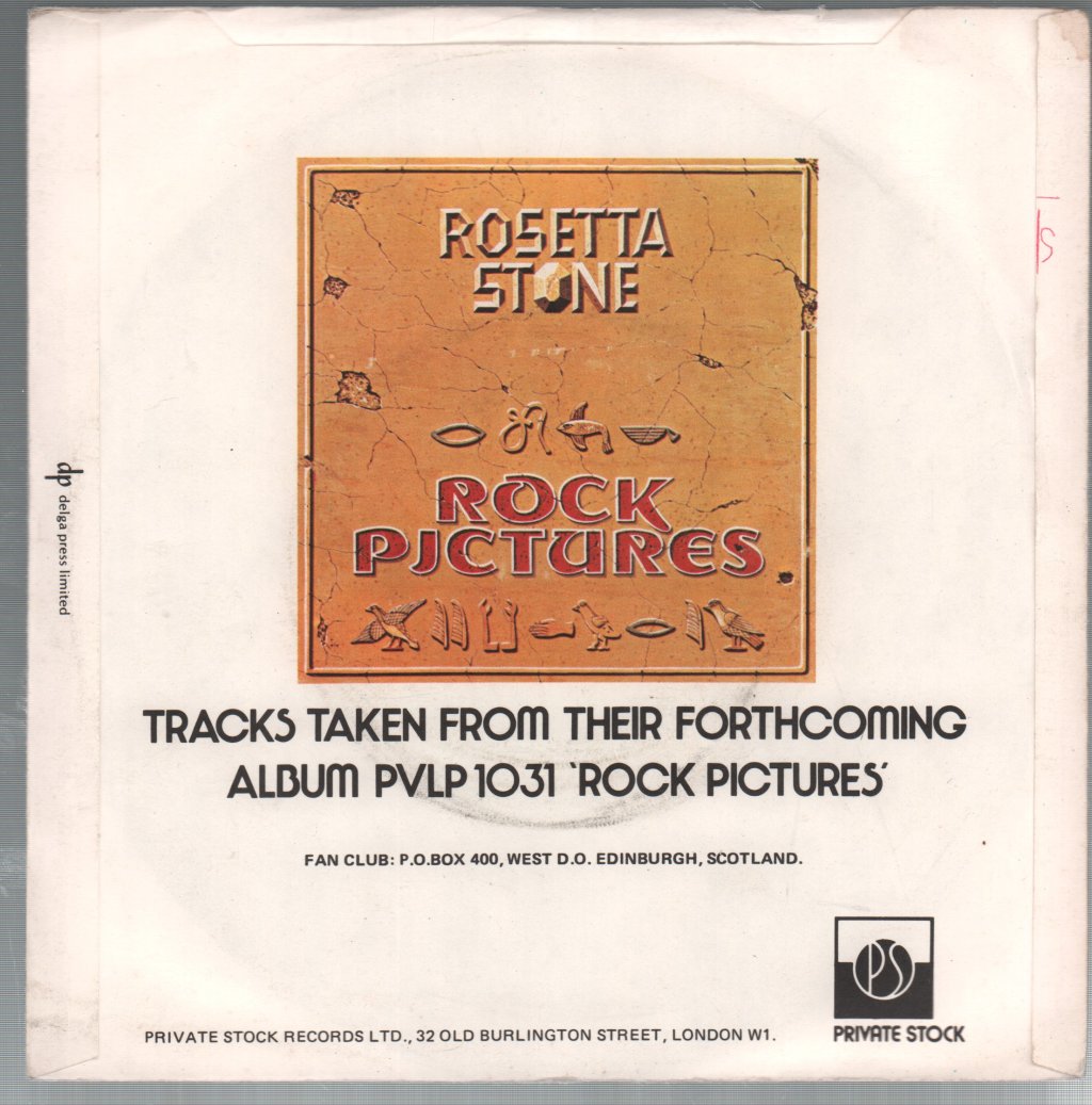 Rosetta Stone (Glam) - If Paradise Is Half As Nice - 7 Inch
