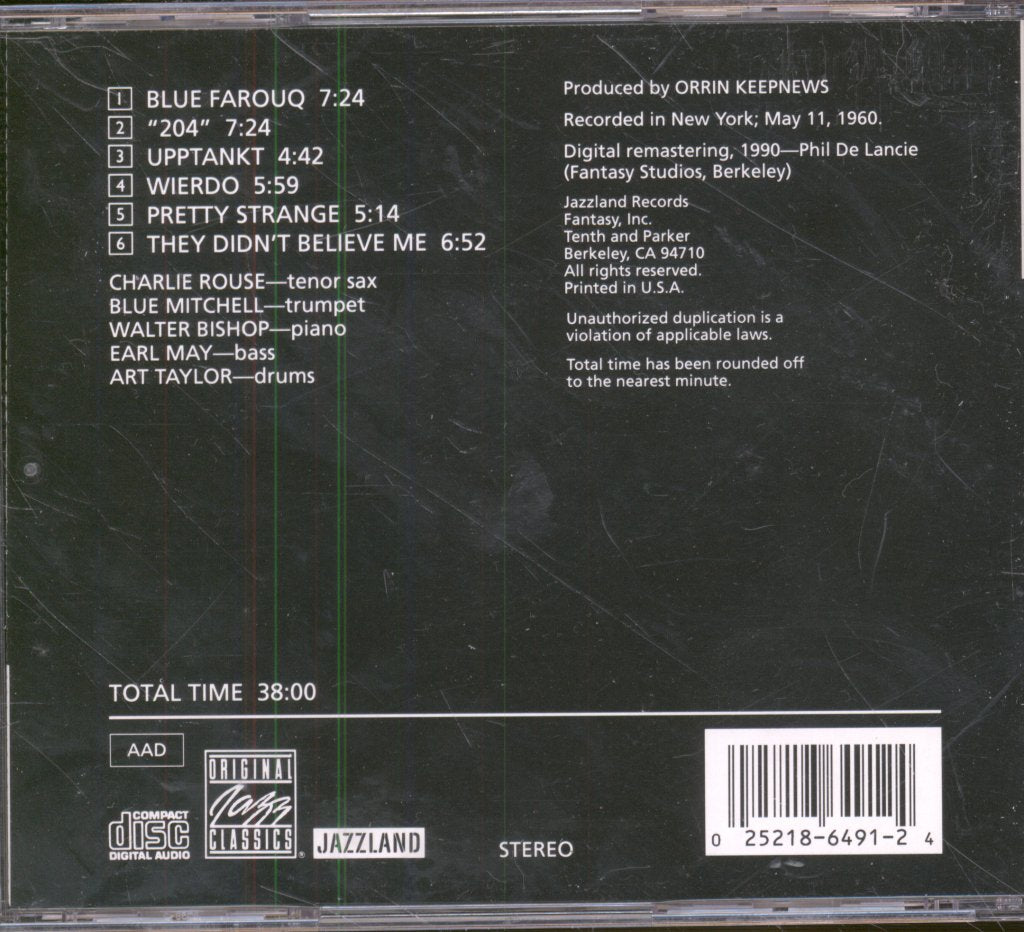 Charlie Rouse Quintet - Takin' Care Of Business - Cd