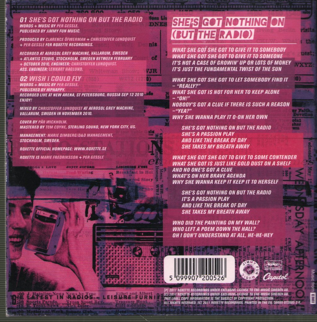 Roxette - She's Got Nothing On (But The Radio) - Cd