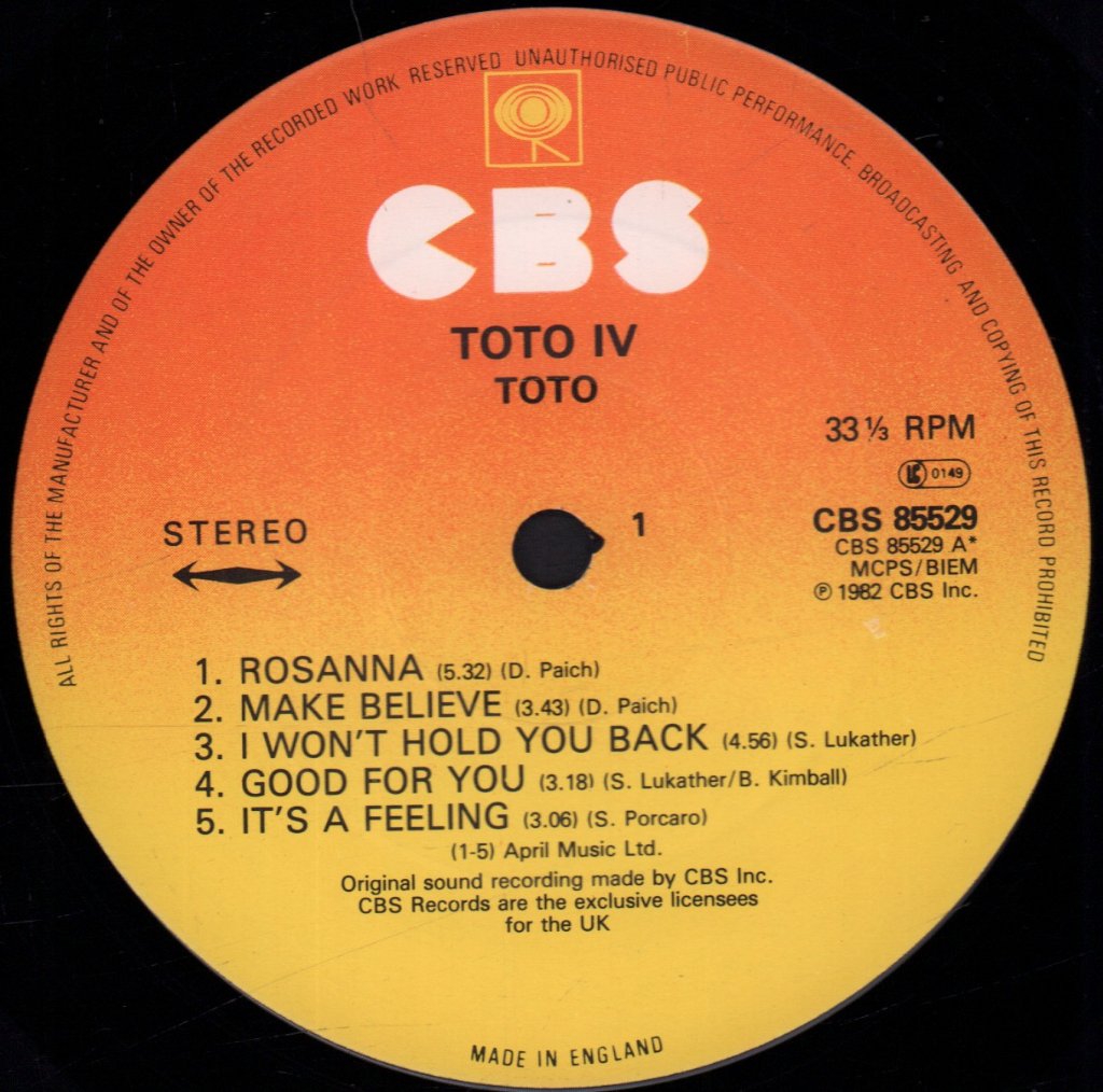 Toto - Iv - Lp